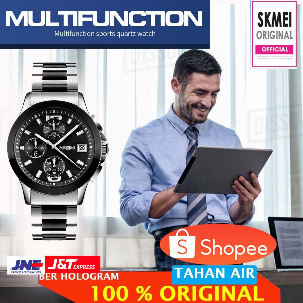 ORIGINAL SKMEI jam Tangan Analog Pria - 9126 [Hitam]