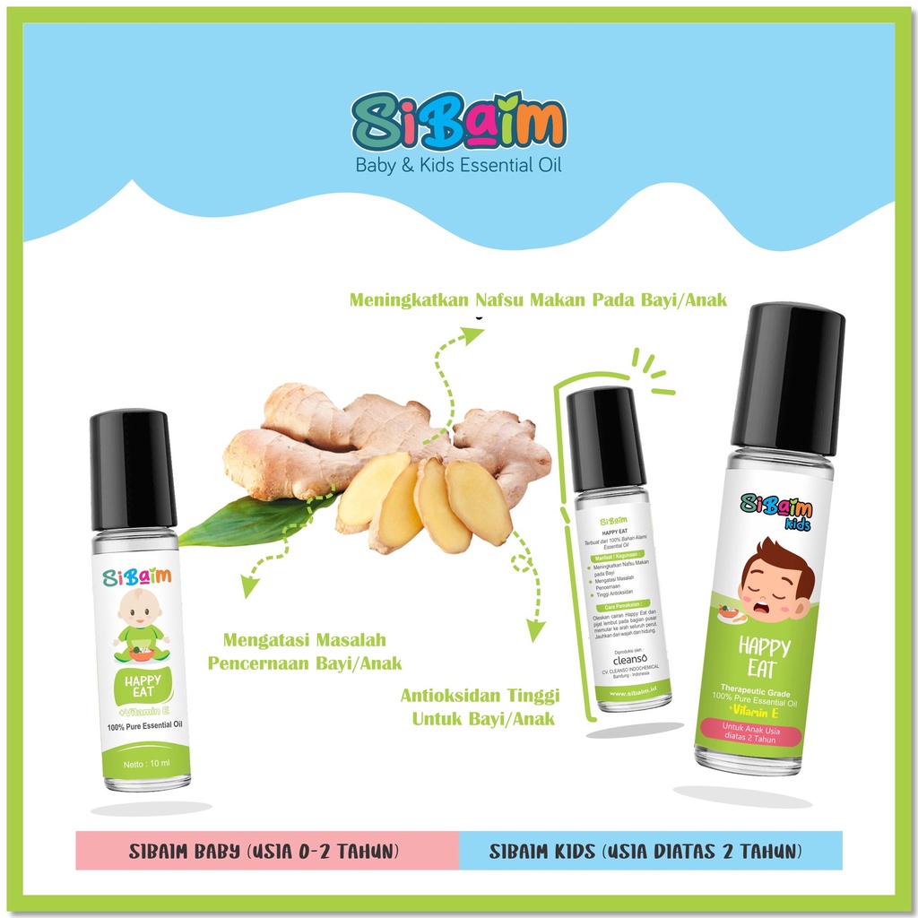 Menambah Nafsu Makan Anak - SIBAIM KIDS HAPPY EAT Essential Oil 10ml by psikopediastore