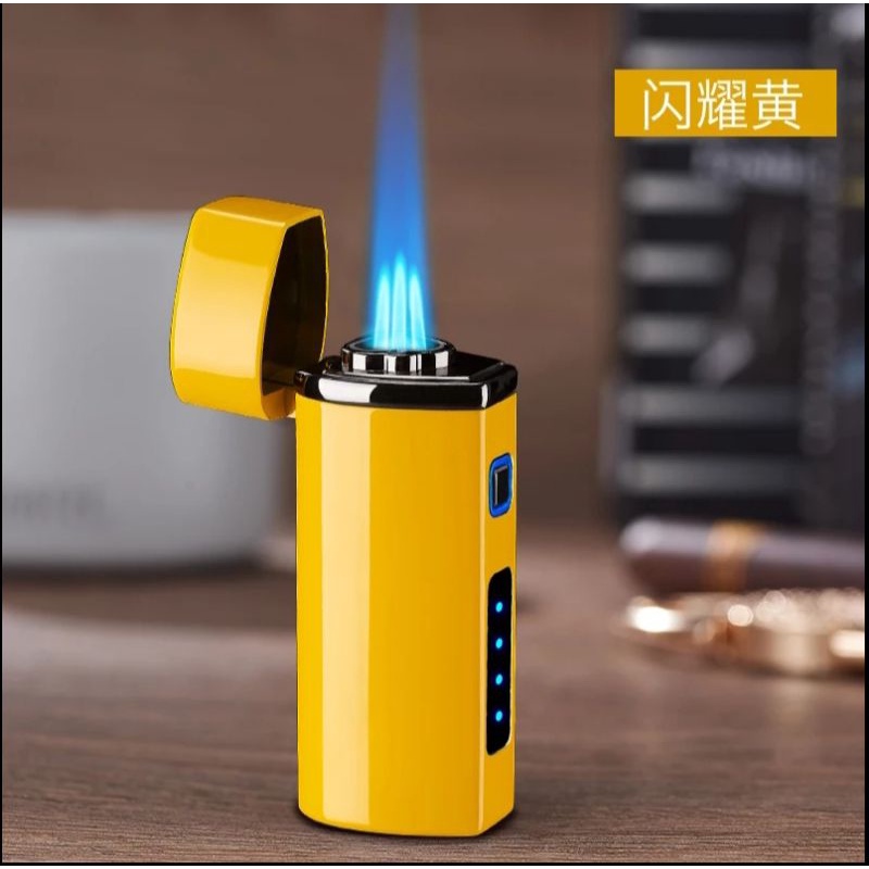 Korek api Gas LED USB Lighter 3 jet flames/Korek api keren original import