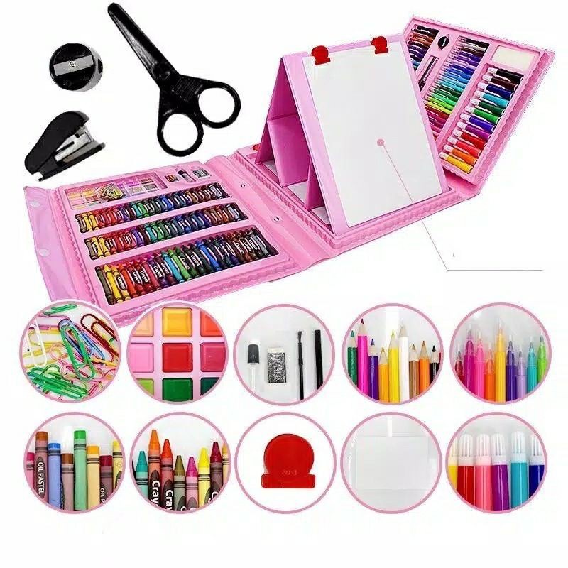 Crayon Mewarnai Anak 208pcs / Pensil Warna Set