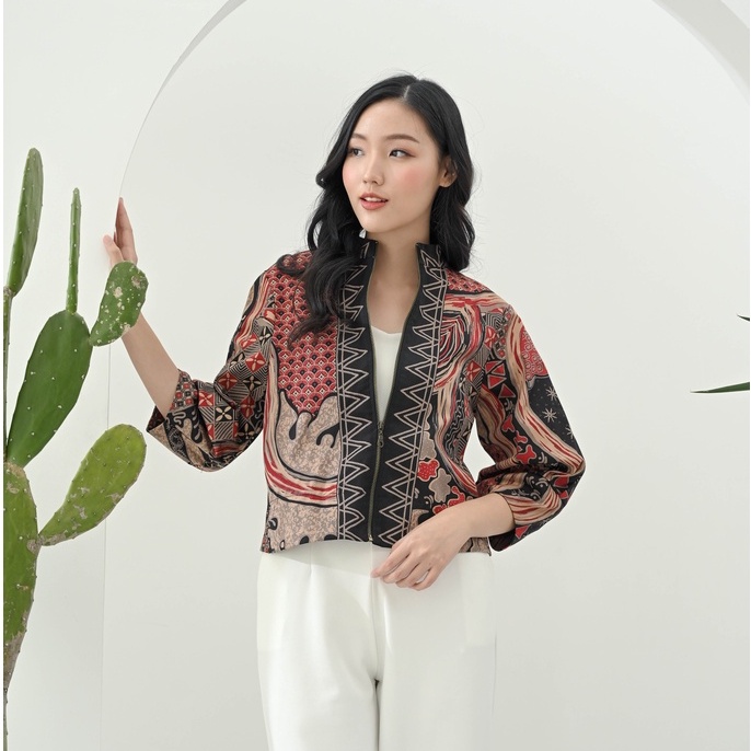 Outer 135 MTS /Jaket Batik Wanita /Seragam Batik/ Luaran Batik