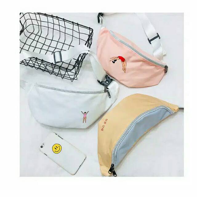 {{1kg=12pcs}} waistbag lucu waistbag wanita korea ta selempang Tas pinggang wanita