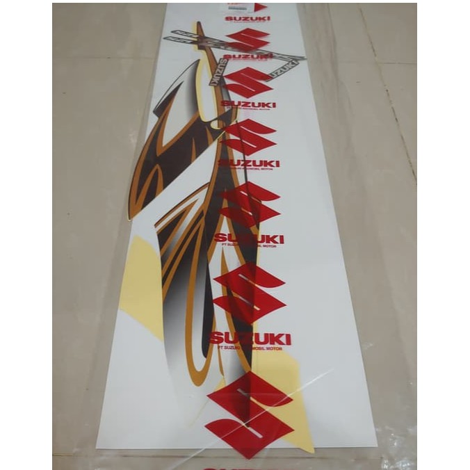 Stiker Bodi Striping Skywave 2010 Hitam Original Suzuki