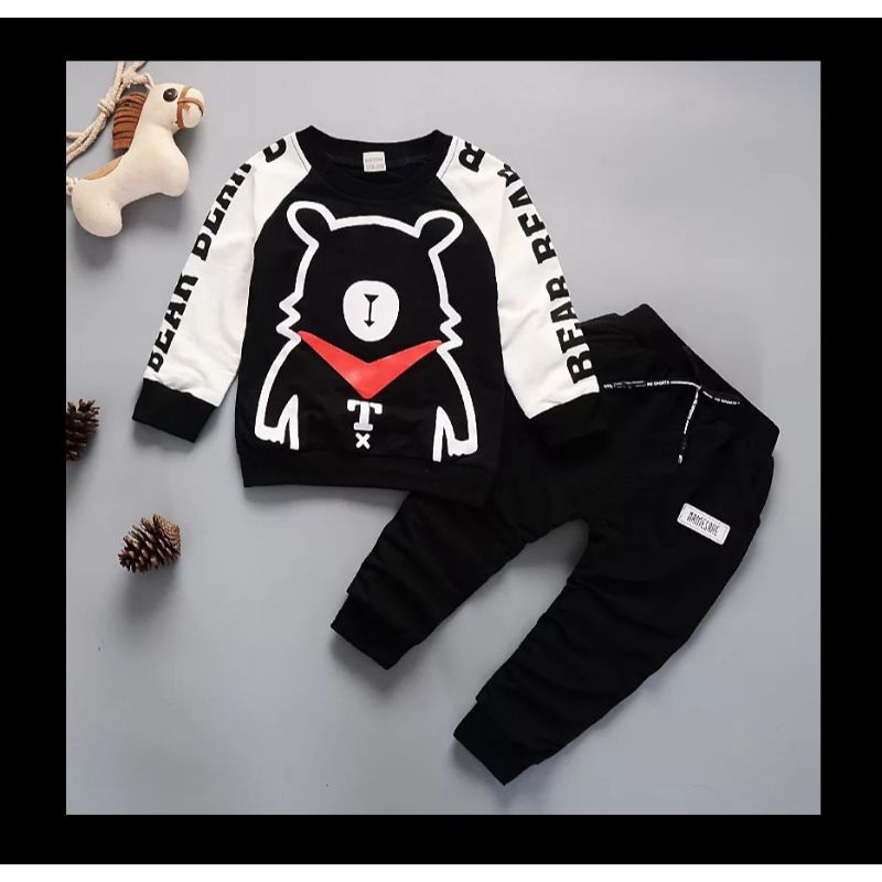 Baju setelan anak laki laki stelan anak laki laki baju anak 3-4 tahun setelan Jogger anak laki laki