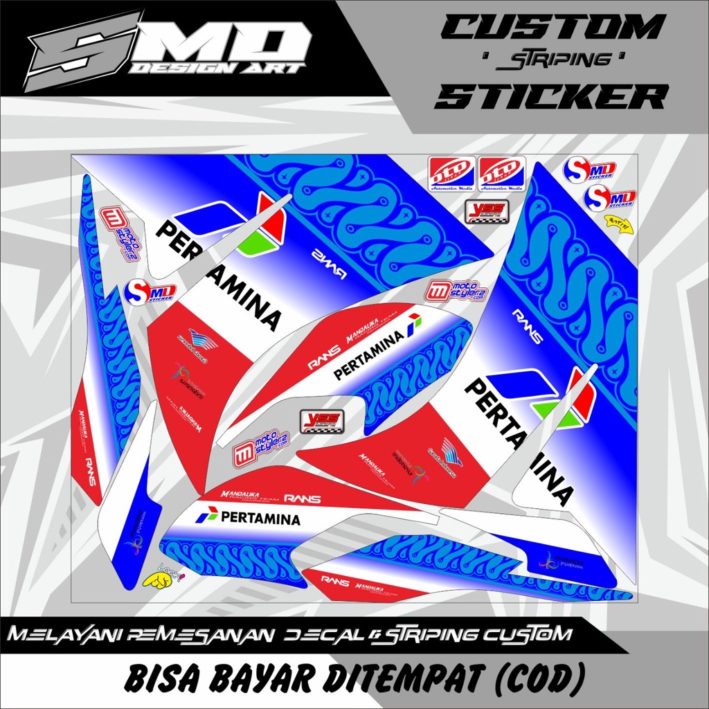 STRIPING STICKER VARIASI CBR K45A LOKAL 2015 MANDALIKA