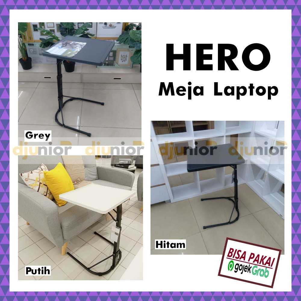 INFORMA - HERO MEJA BELAJAR LIPAT PORTABLE / MEJA LAPTOP ADJUSTABLE / FOLDING DESK SIDE TABLE by SELMA