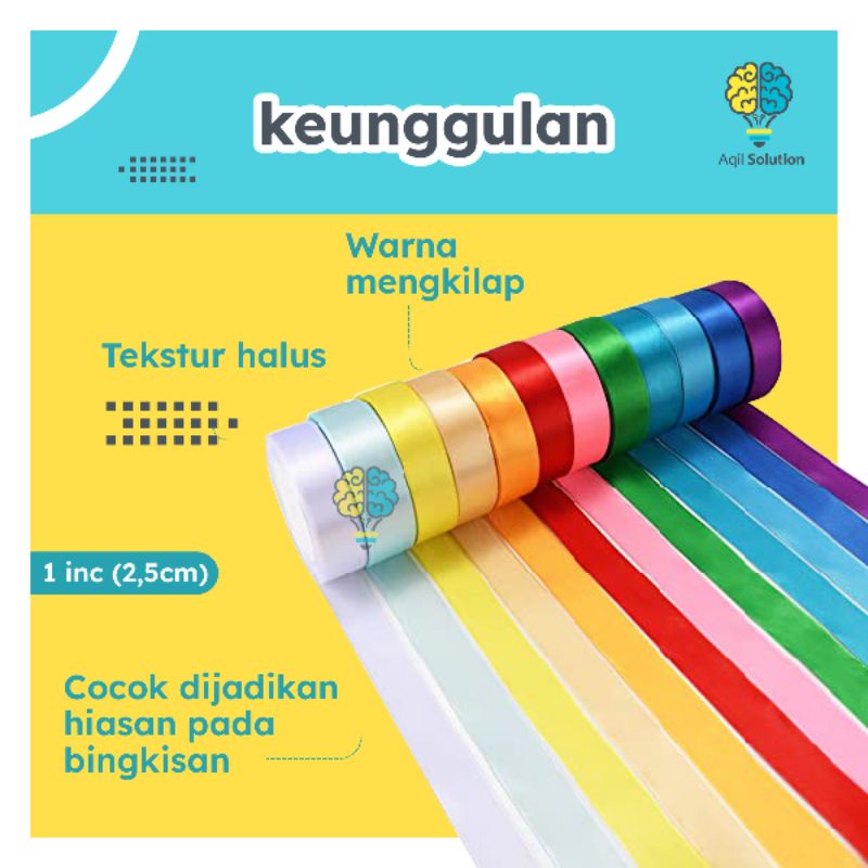 pita organza rollan MURAH 18-24 meter (1 inch)