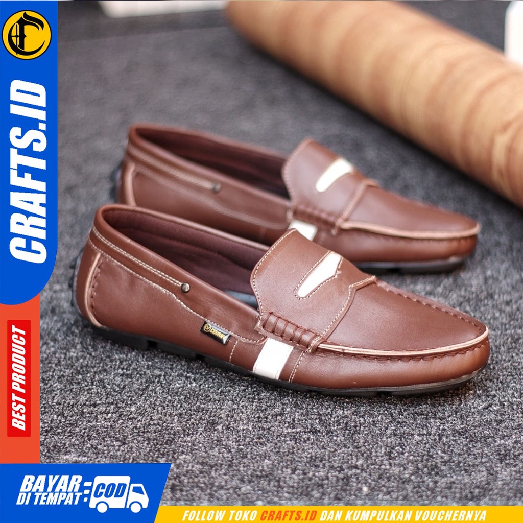 CRAFTS Vahala - Sepatu Formal Pria Pantofel Kulit Asli