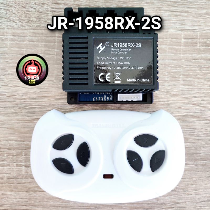 REMOT RECEIVER JR1958RX-2S 7PIN 30A MOBILAN AKI ANAK REMOTE CONTROL IC MODUL BOX KOTAK HITAM 2.4G SP