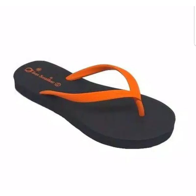 Sandal Jepit Wanita SUN SWALLOW Lumina Dasar Hitam