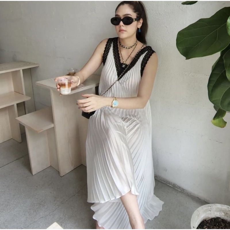 Dress Satin Bangkok Premium Terusan Baju Bkk Premium Atasan Wanita Terusan Bangkok Premium