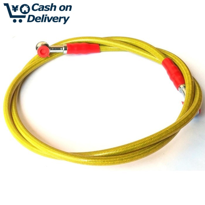 COD 130CM Selang Rem Depan Variasi Panjang - Kuning ORI