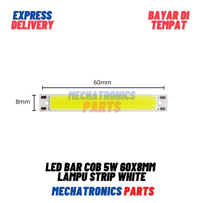 LED Bar COB 5W 60x8mm Lampu Strip White