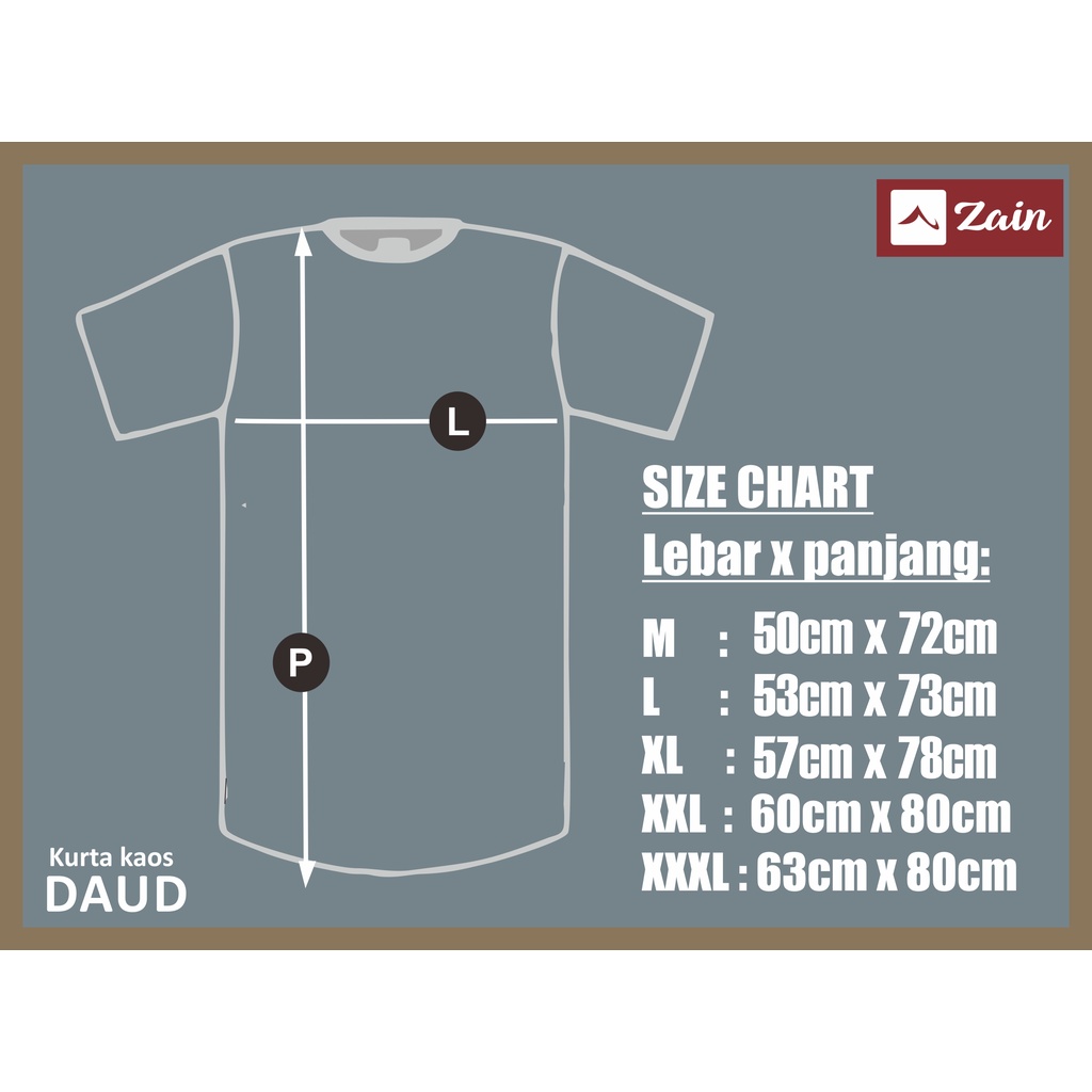 Kurta kaos DAUD by Zain moslem apparel