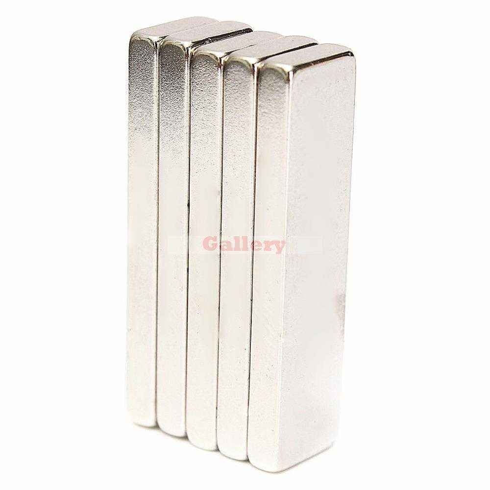 Strong Neodymium Magnet Putih Persegi Panjang NdFeB Cuboid N35 5PCS