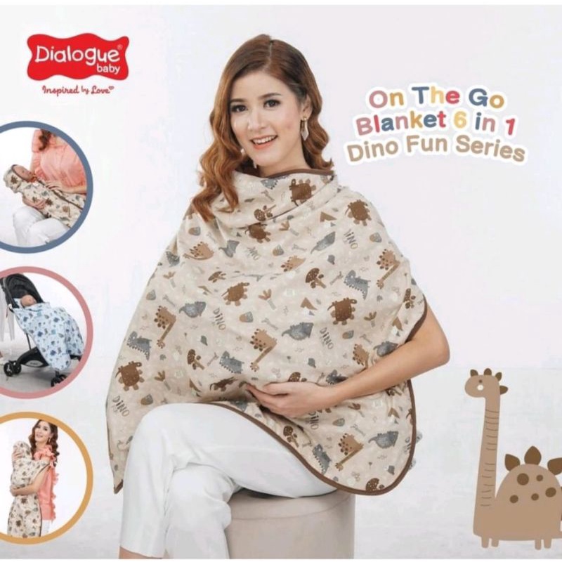 Dialogue on the go blanket 6in1 dino DGB3221 / selimut bayi