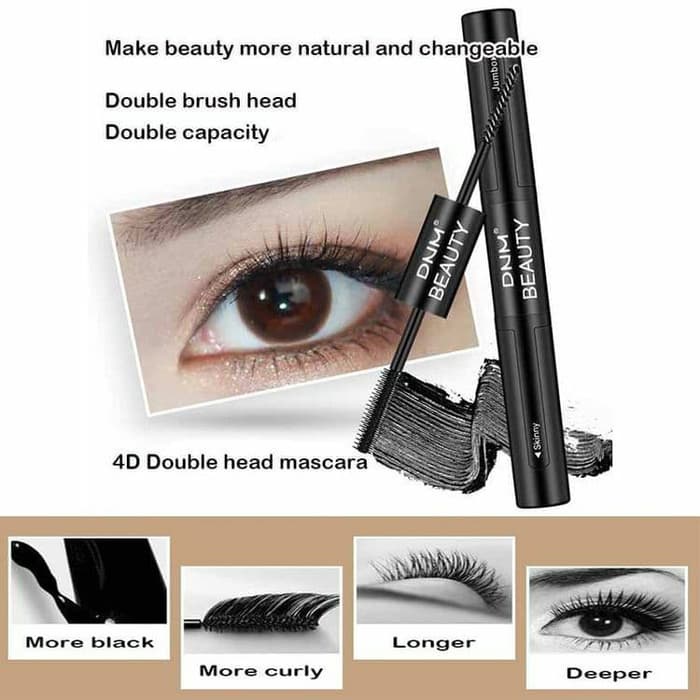 Maskara DNM Fiber Lashes 2 in 1 Mascara Black