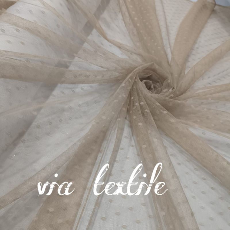 kain tile polkadot/kain tile dot/soft tule TERMURAH