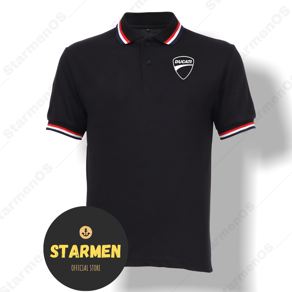 Kaos Polo Shirt Pria Kerah Logo DUCATI