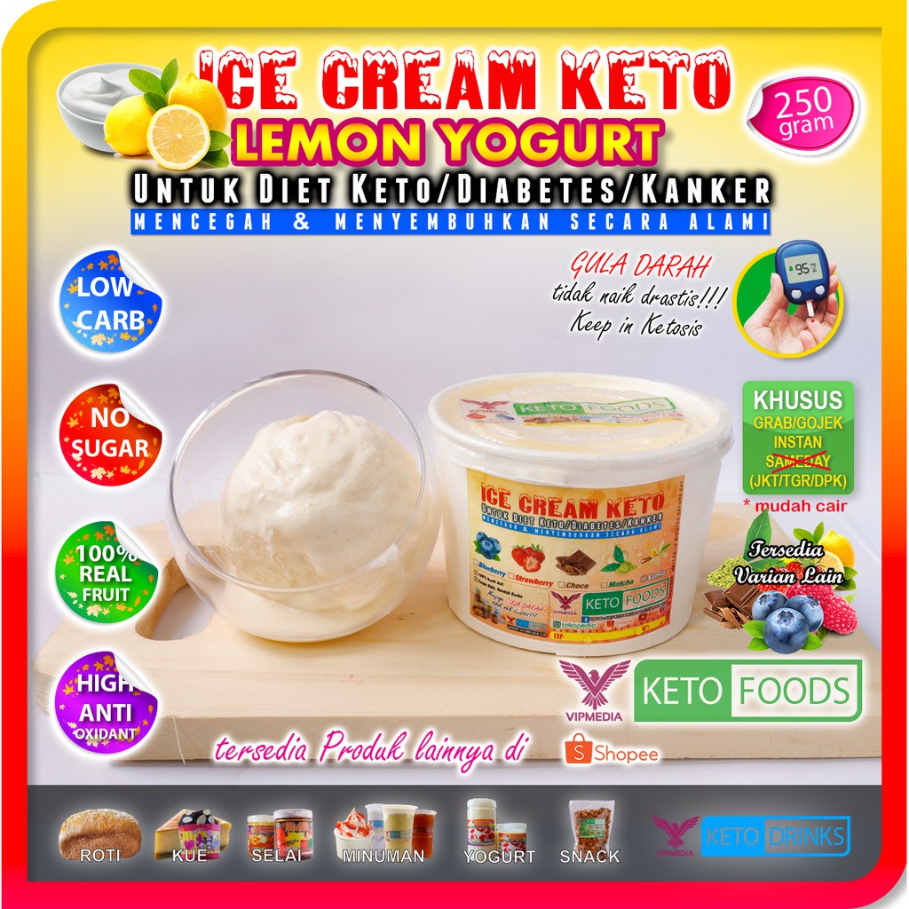 

ICE CREAM KETO LEMON YOGURT 250 gram