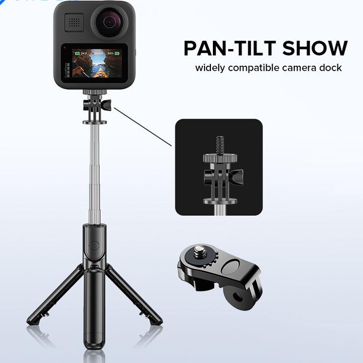 INBEX S03s LED Selfie Stick Tongsis Bluetooth Tripod 4 In 1/Flash Tongsis Bluetooth selfie stick tri