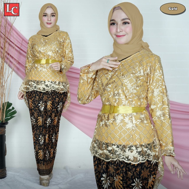 SETELAN KEBAYA AURORA TULLE PREMIUM 3D WARNA ORIGINAL// Setelan Kebaya Pesta Terbaru// Stelan Kebaya// Kebaya Aurora Bahan Tille Lembut