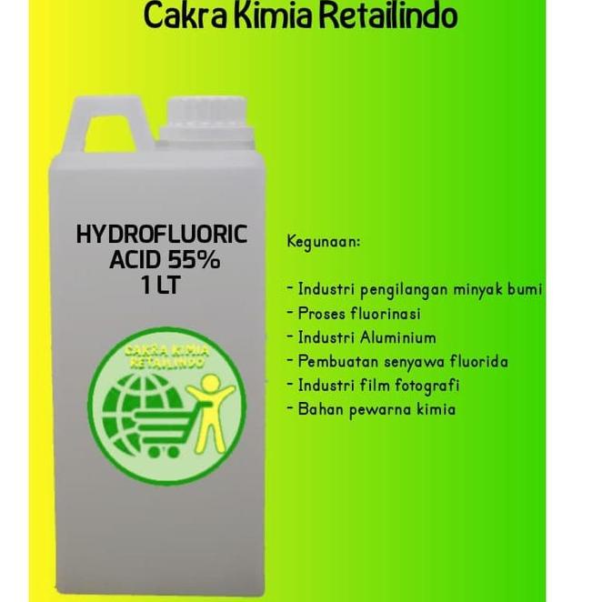 (K-IUY ㊚) Hydrofluoric Acid / HF 55% Netto 1 Kg Ex China||viral