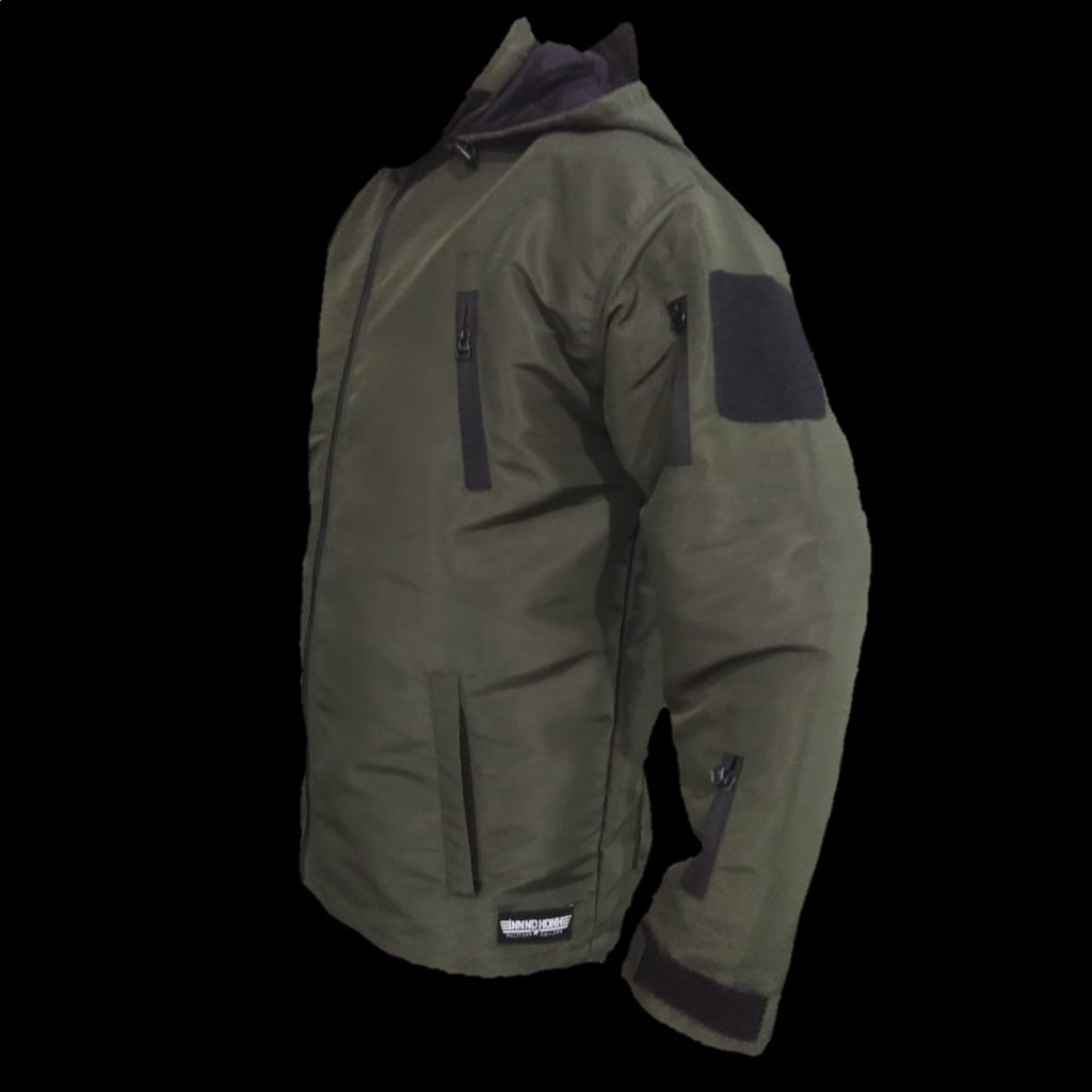 jaket tactcall TAD hoodie lokal produk hijau pol-pp/brimob/olive taslan