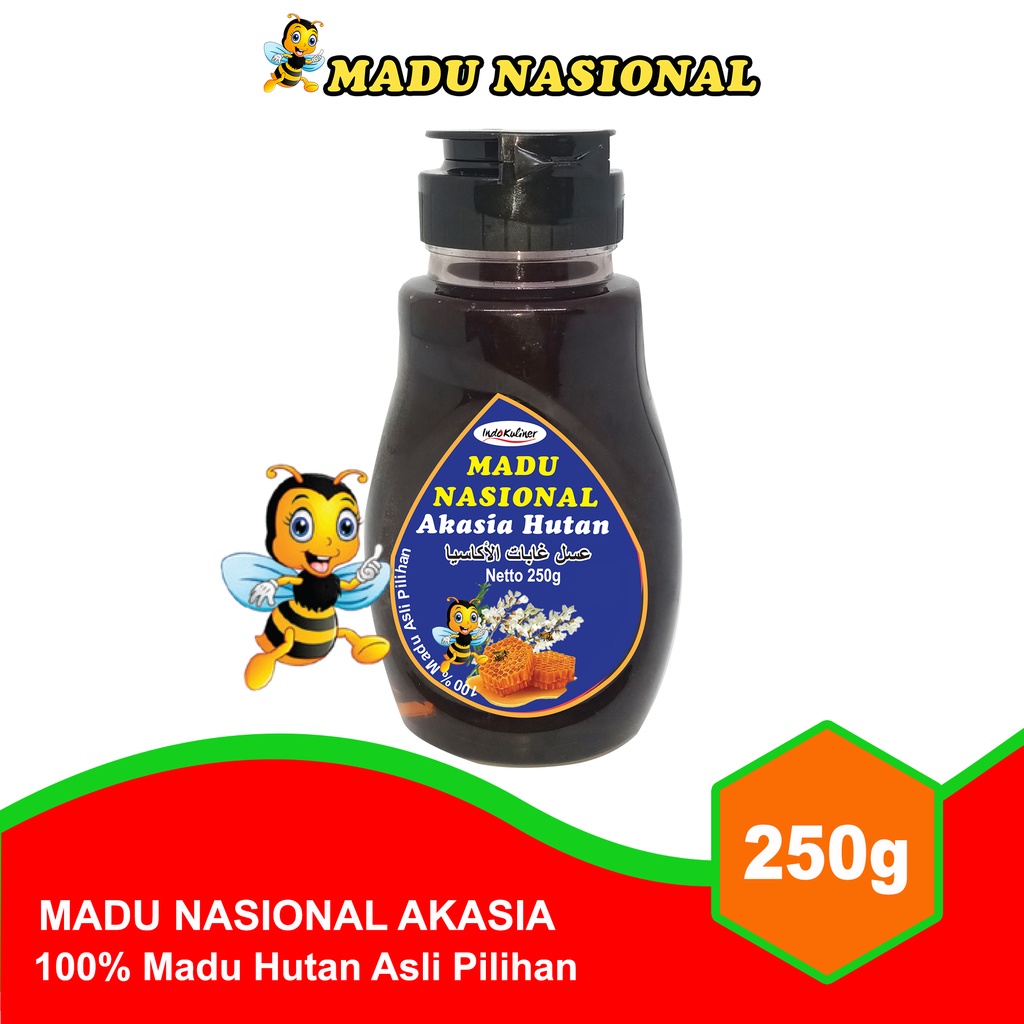 

Madu Nasional Akasia 250gr Extra Propolis Polen Royal Jelly - 1 Botol