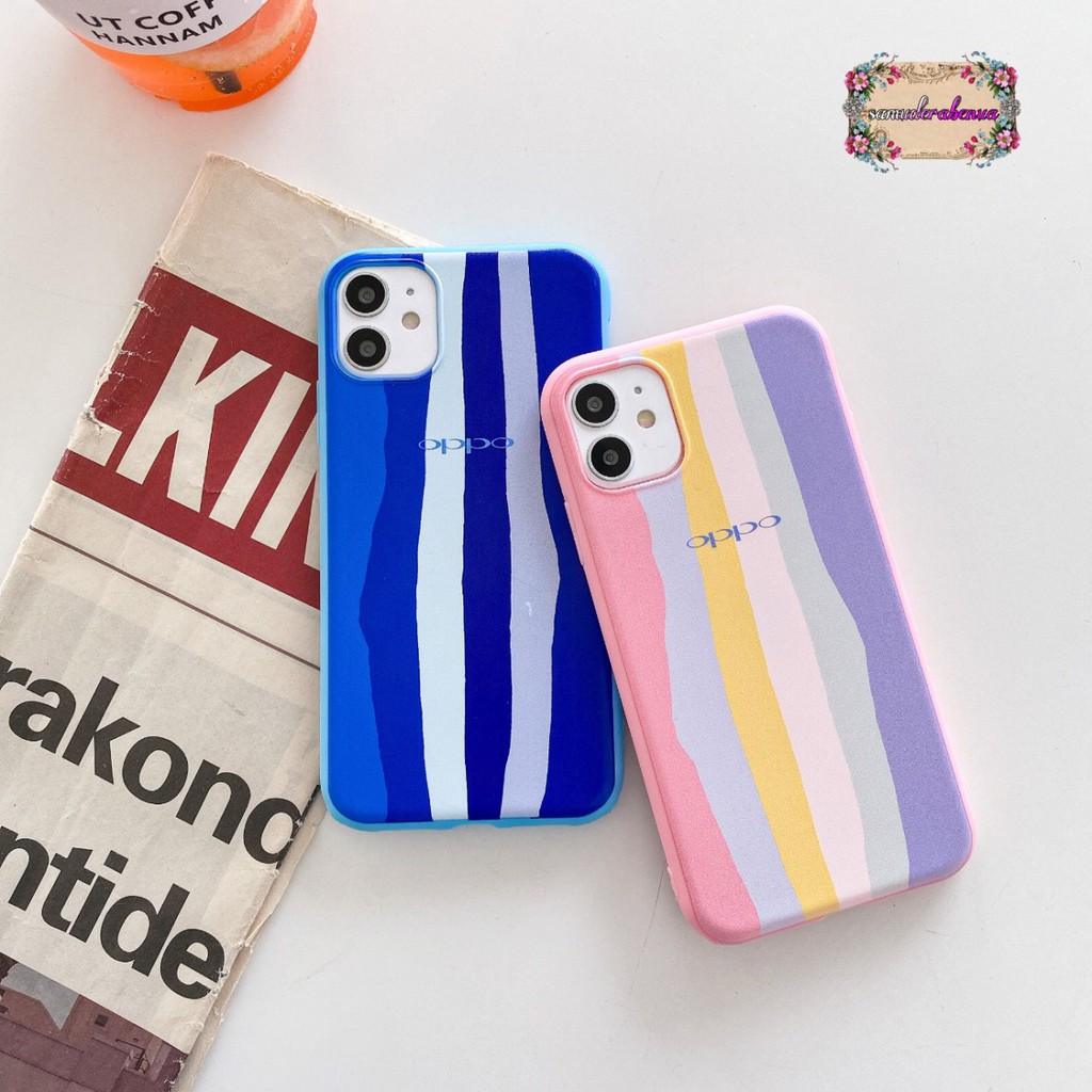 SS046 CASE RAINBOW OPPO A31 A8 A15 A15S A52 A92 A53 A33 2020 A16 A54 A55 SB1505