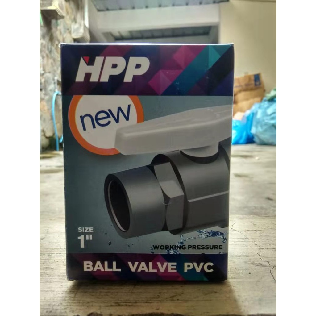 stop kran Ball valve ballvalve pvc model taiwan 1 inci