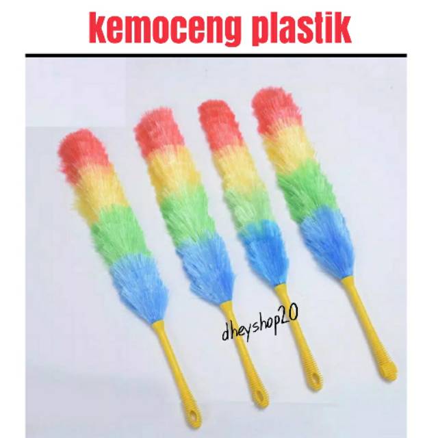 Kemoceng plastik / kemoceng rapia / kemoceng warna pelangi