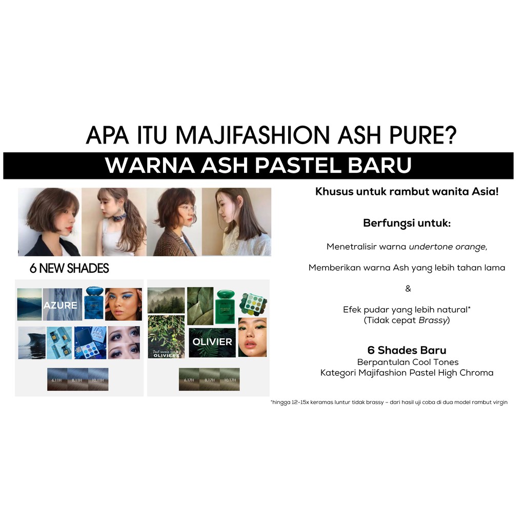 Loreal Maji Fashion Pastel / L'oreal Majirel Maji Fashion Ash Pure 50 ml Part 4 ( FREE CAPE )