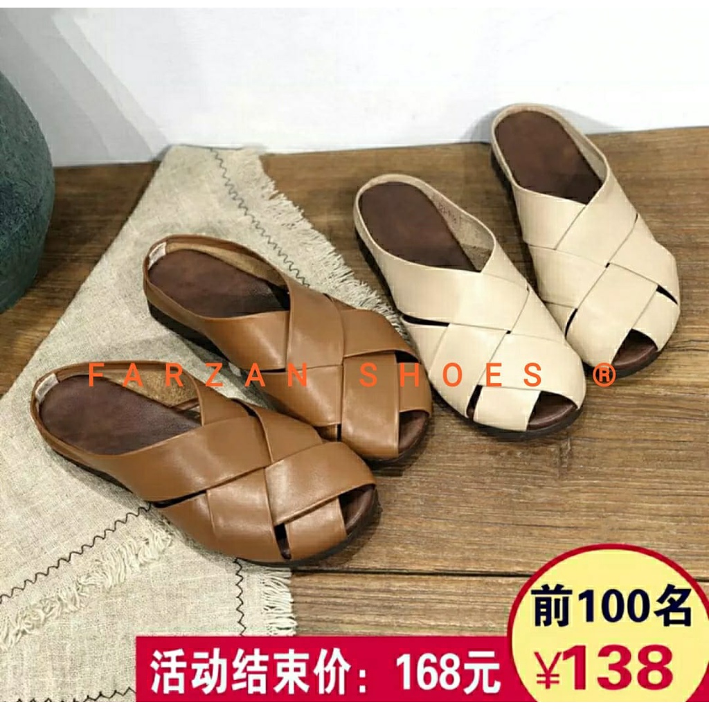 COD VIRAL NEW ARIVAL SANDAL SLIP ON WANITA KOREA STYLE MWN 03 SERBASHOES