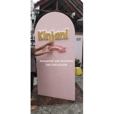 backdrop styrofoam ultah aqiqah lamaran 2x1 meter