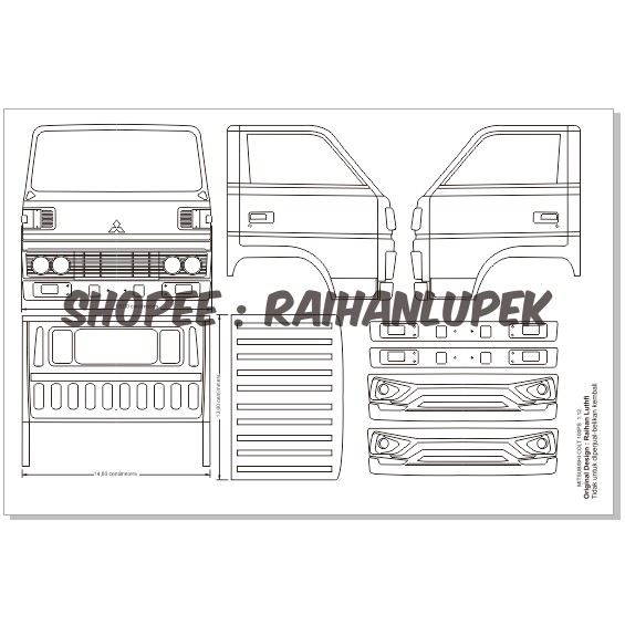 Pola Miniatur Truk Umplung Mitsubishi 100 Ps Truk Oleng Truk Cabe Shopee Indonesia