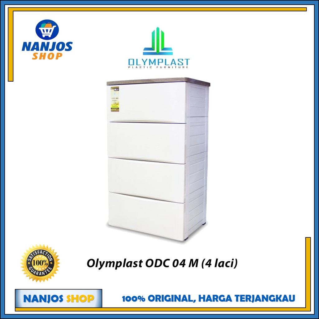 Olymplast - Lemari Baju Pakaian Plastik Drawer Cabinet 4 Susun ODC 04 M