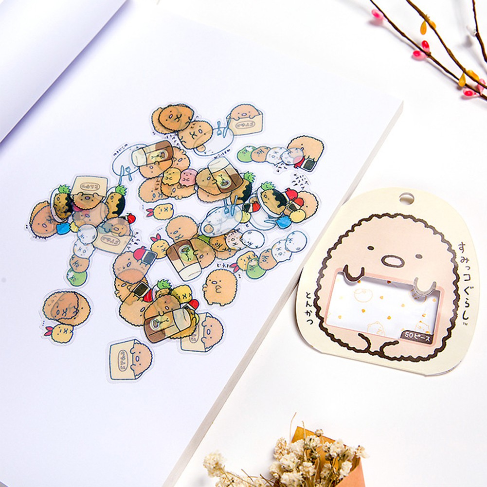 【HOT SALE】50Pcs/Bag Kawaii Sumikko Gurashi Decorative Stickers DIY Scrapbooking Paper Diary Album Computer Notebook Decoration