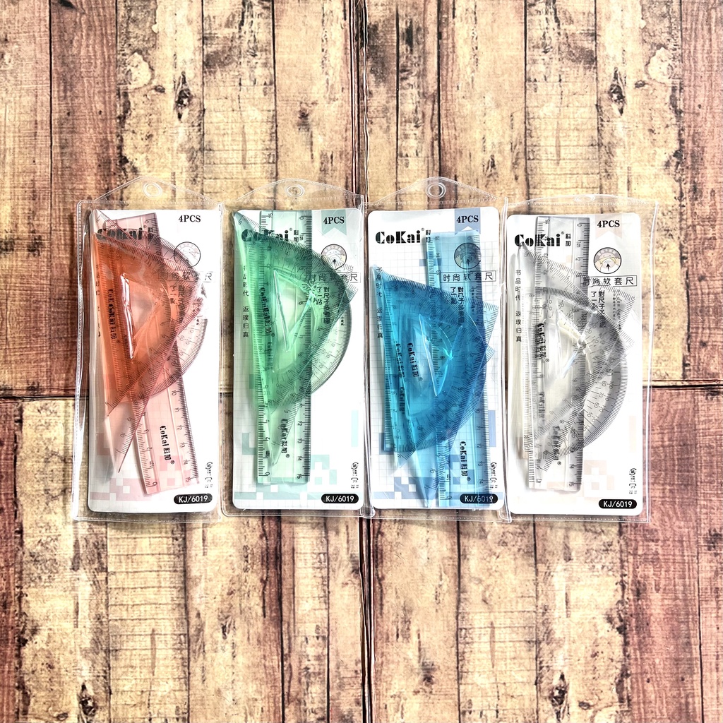 

Penggaris Set 4 in 1 - Penggaris Lentur Warna - Ruler Set KJ 6019 + Tas Tenteng