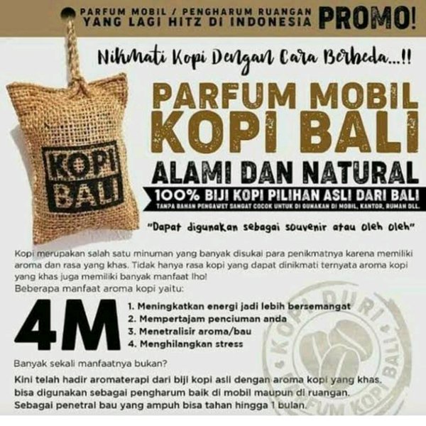 Pewangi Pengharum Gantung Aroma Kopi Untuk Mobil Lemari Toilet