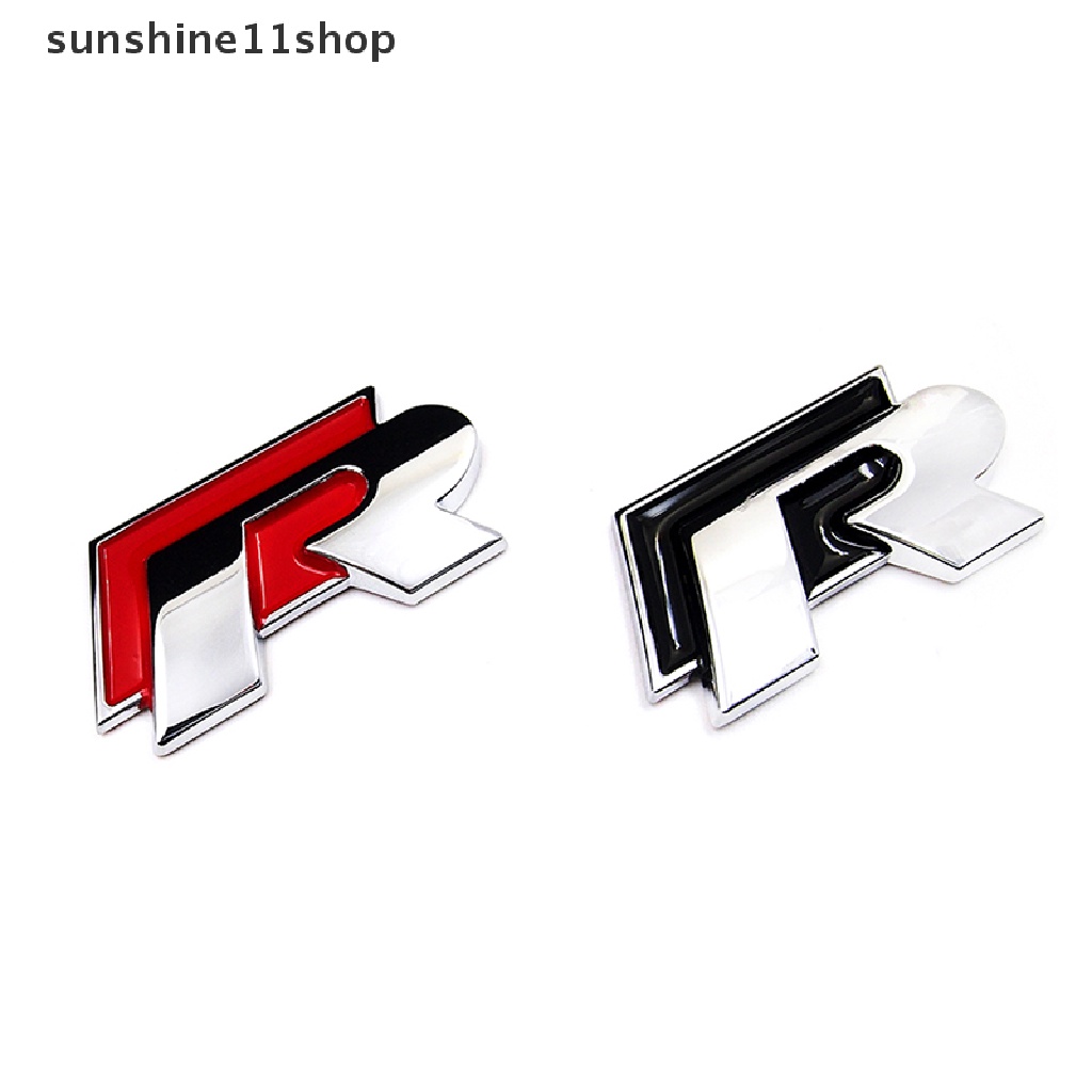 Sho - Stiker Emblem / Badge Rline R Line Bahan Metal Untuk Bagasi Mobil VW GOLF