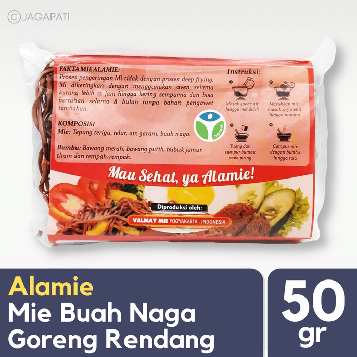 

s574gfd Alamie - Mie Buah Naga Goreng Rendang 50Gr - Mie Sehat Ff064151E