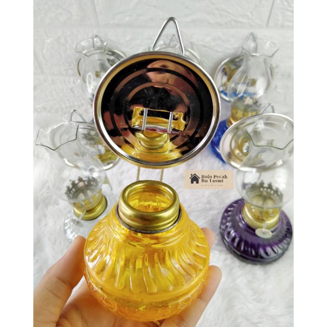 Sekar_Shop07 Impor >> Lampu Teplok Mini Minyak Tanah / Lampu Teplok Botol Kaca / Lampu Ublik