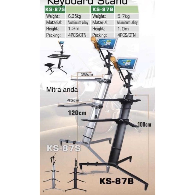 stand keyboard 2 susun ks87b