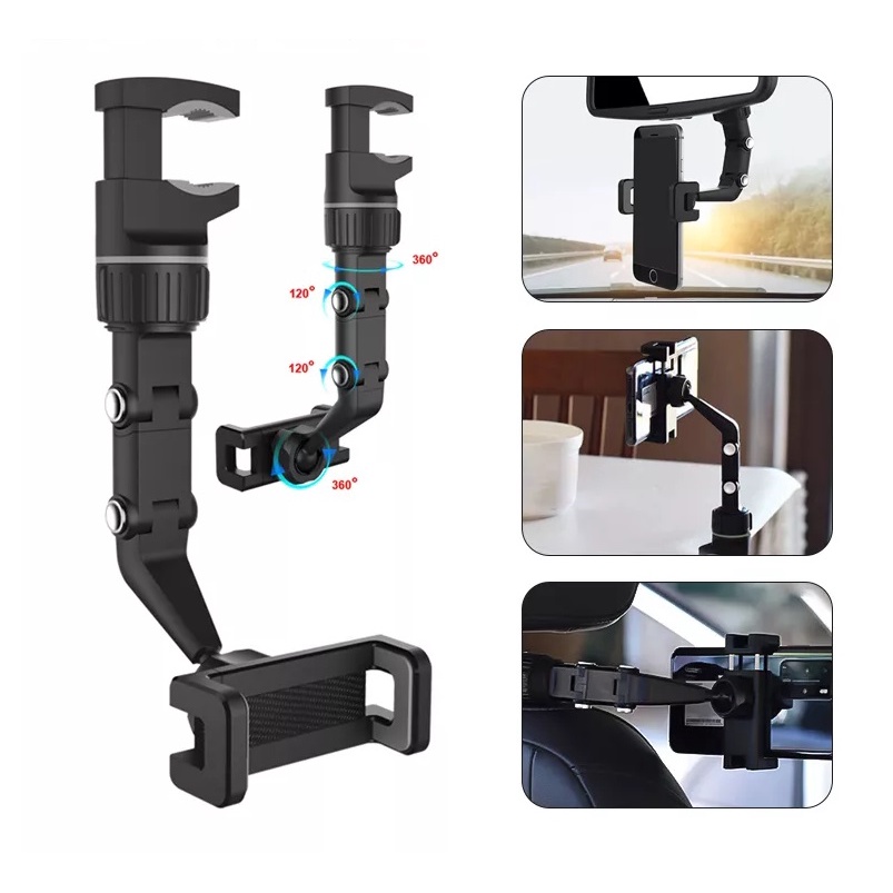 Holder Clamp Jepit Stand Lazypod Dudukan Penjepit HP Tiang Motor Mobil Sepeda Spion Adhustable Ranja