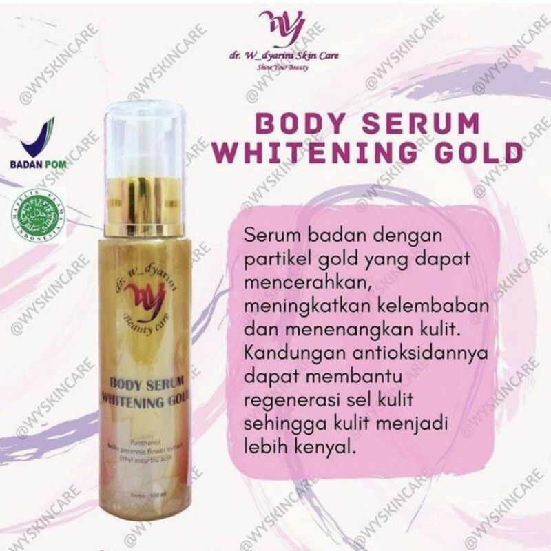 body serum whitening gold dr widyarini