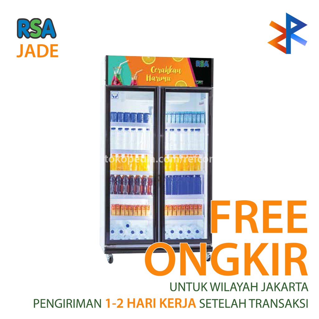 Showcase Chiller / Cooler 2 Pintu RSA Jade