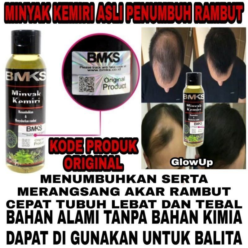 PENYUBUR RAMBUT AMPUH BMKS MINYAK KEMIRI 100ml ORIGINAL BPOM