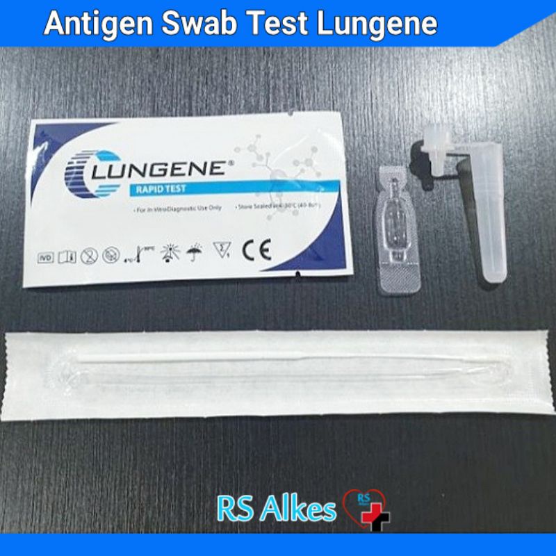 Alat Cek Antigen Covid Alat Swab Antigen Alat Cek Covid Clugene Biru Merah