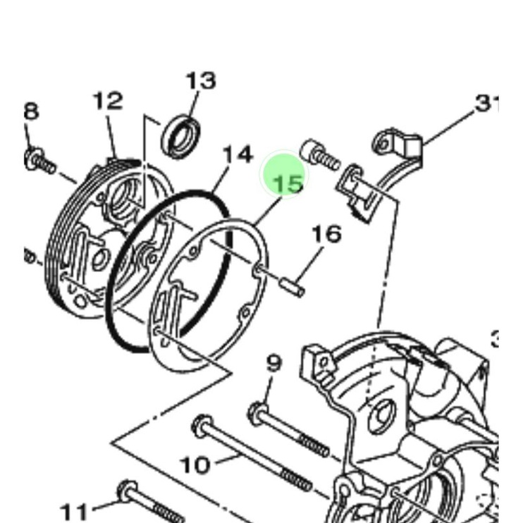 GASKET PAKING MAGNET MIO SPORTY SMILE NOUVO ORIGINAL ORI YAMAHA